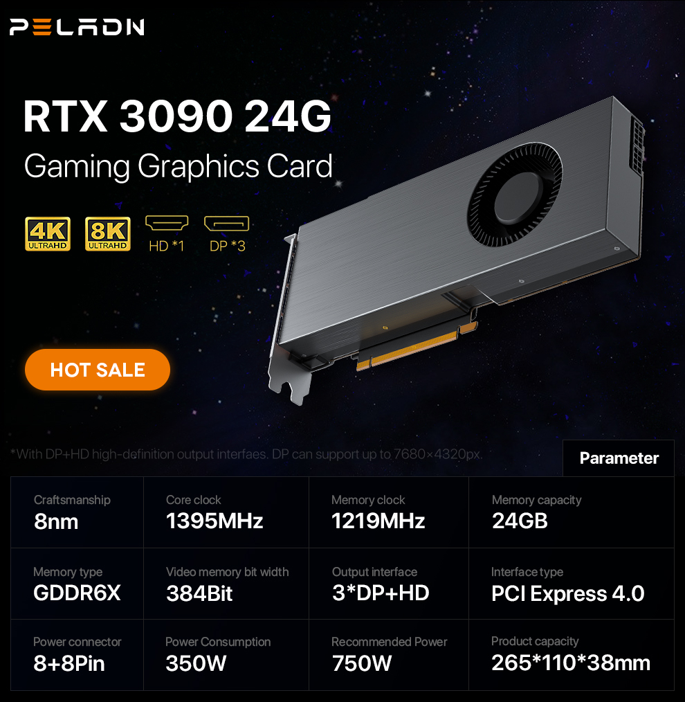 Видеокарта RTX 3080Ti 3080 12G – обзор и цена Rtx 3090 24Gb Graphics Card